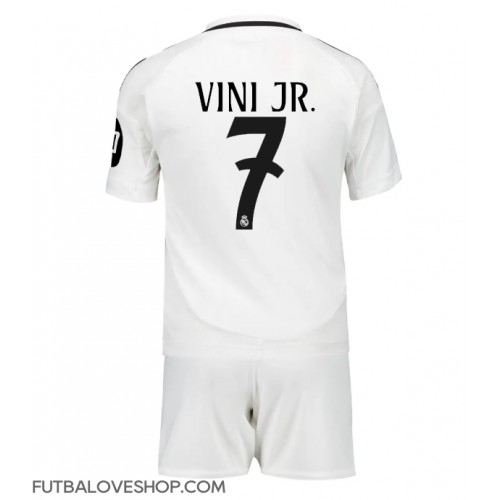 Dres Real Madrid Vinicius Junior #7 Domáci pre deti 2024-25 Krátky Rukáv (+ trenírky)